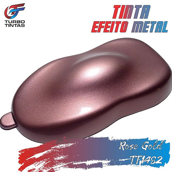 Tinta de Efeito Metal - Rose Gold Turbo Poliéster - TT1482