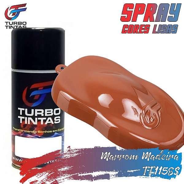 Spray Poliéster Liso - Marrom Madeira - TT1158S - 350ml