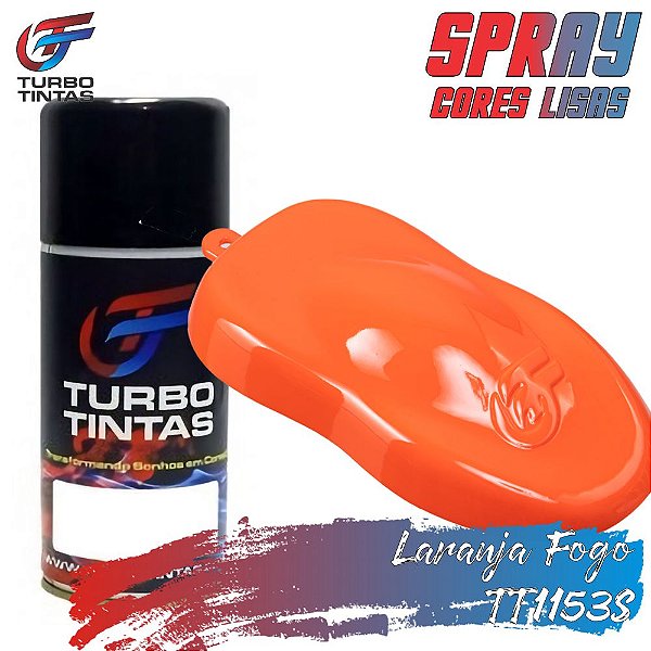 Spray Poliéster Liso - Laranja Fogo - TT1153S - 350ml