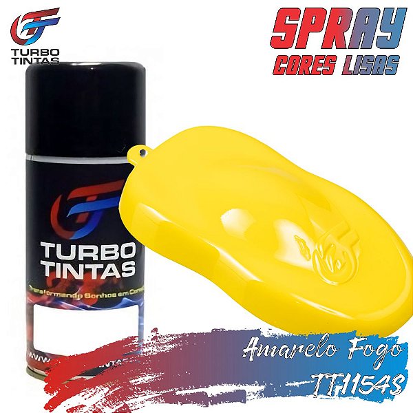 Spray Poliéster Liso - Amarelo Fogo - TT1154S - 350ml