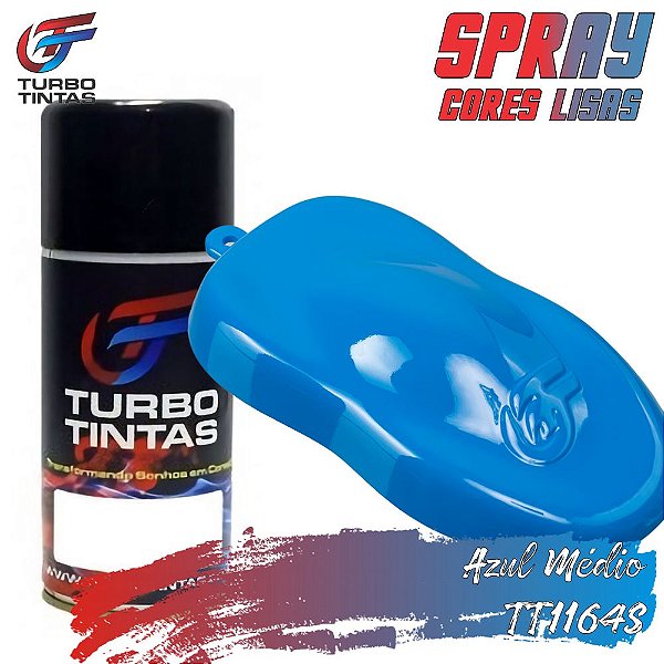 Spray Poliéster Liso - Azul Médio - TT1164S - 350ml