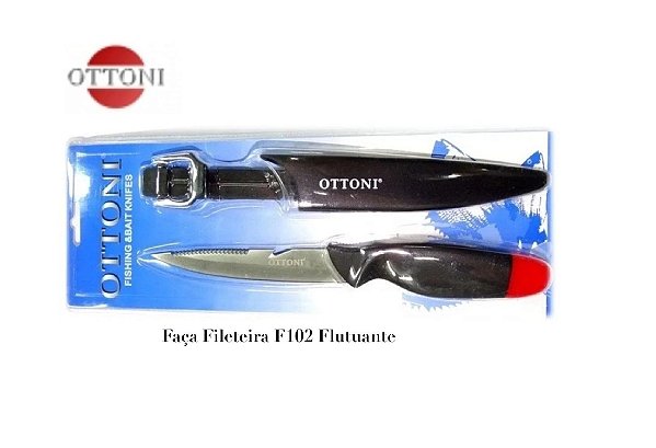 Faca de Pesca para Filetar / Fileteira Flutuante F102 - Aço Inoxidável  Ottoni