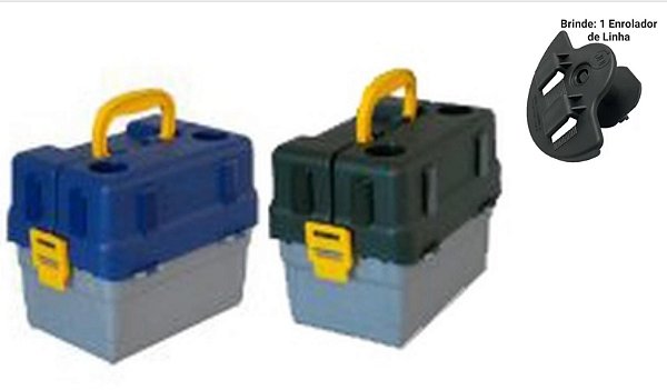 Caixa de Pesca HI c/ 06 Bandejas Articuladas Grande (G:35x24x22) + Brinde