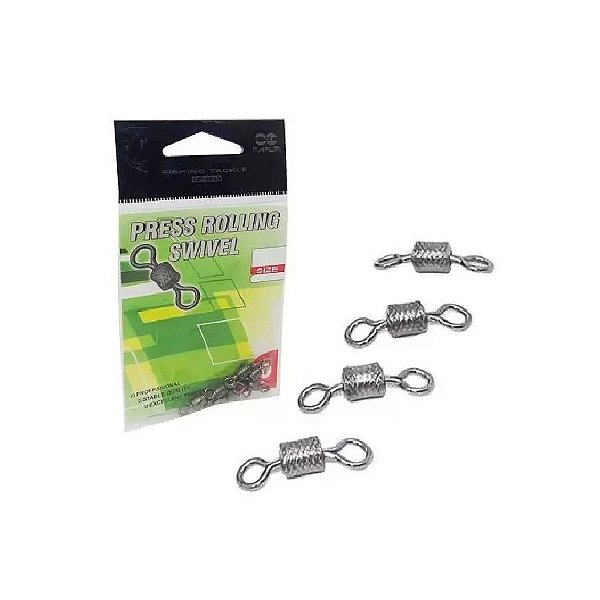 Girador de Pesca com Rolamento Black Nickel Press Rolling Swivel  Maruri