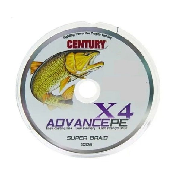 Linha de Pesca Multifilamento Century Advance PE X4 100 Metros