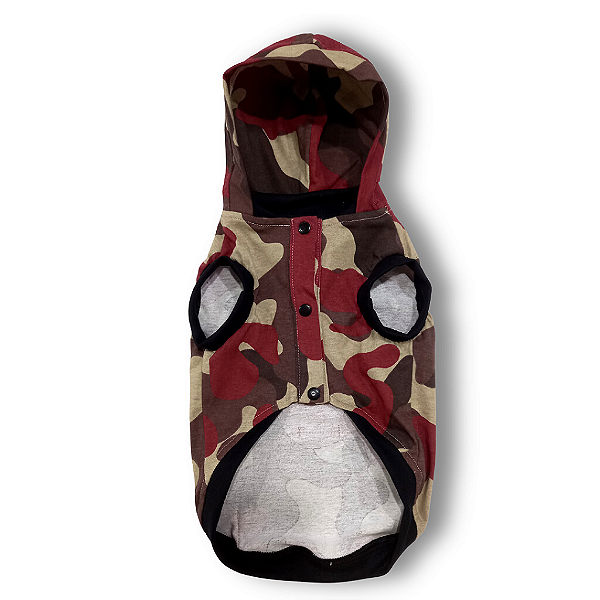 Colete Camuflado com capuz