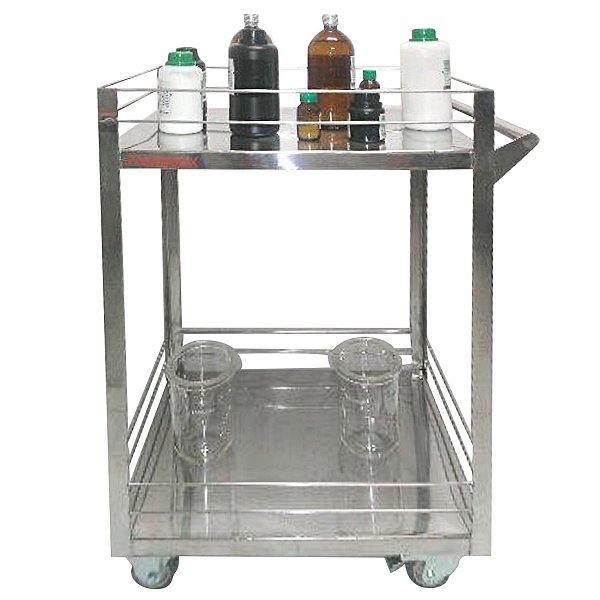 Carrinho para Transporte de Reagentes em Aço Inox AISI 304