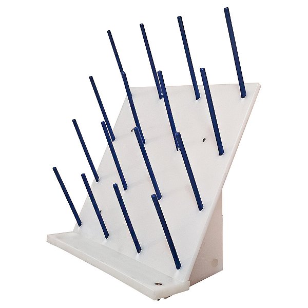 Suporte Escorredor De Vidrarias Para Bancada Com Canaleta De 16 Lugares