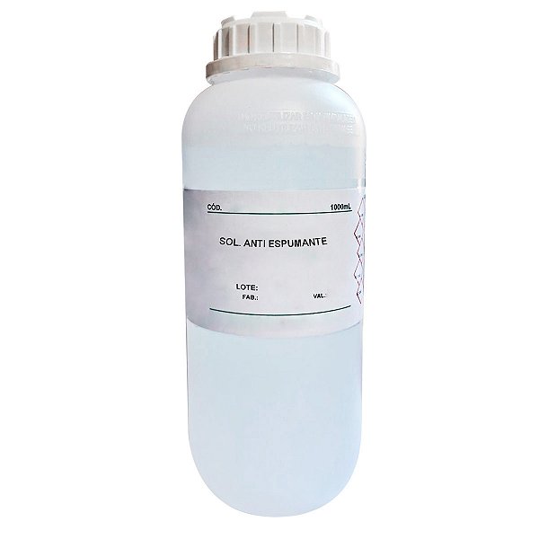 Solução Anti Espumante 1000mL Para Controle de Espuma em Processos e Análises