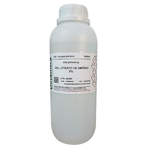 Solução Citrato de Amônio 5% Aquosa 1000mL