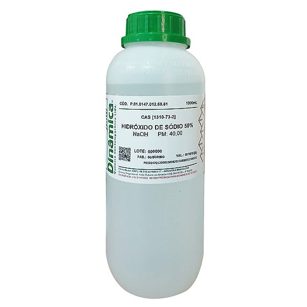 Solução Hidróxido de Sódio 50% Aquosa 1000mL Para Laboratório