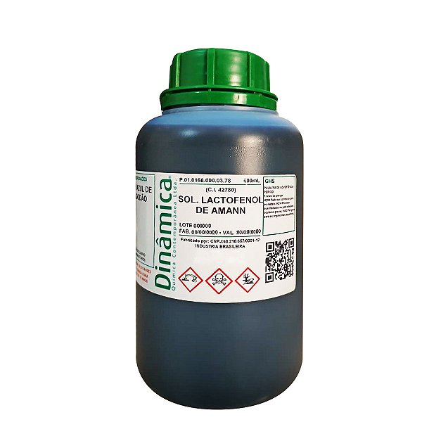 Solução Lactofenol de Amann 500mL Para Laboratório