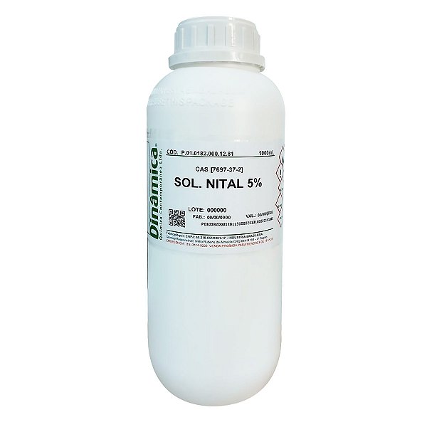 Solução Nital 5% 1000mL Para Laboratório