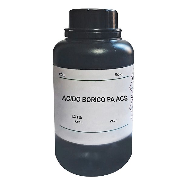 Ácido Bórico PA ACS de Alta Pureza para Laboratório Embalagem 500g