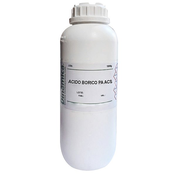 Ácido Bórico PA ACS de Alta Pureza para Laboratório Embalagem 1000g