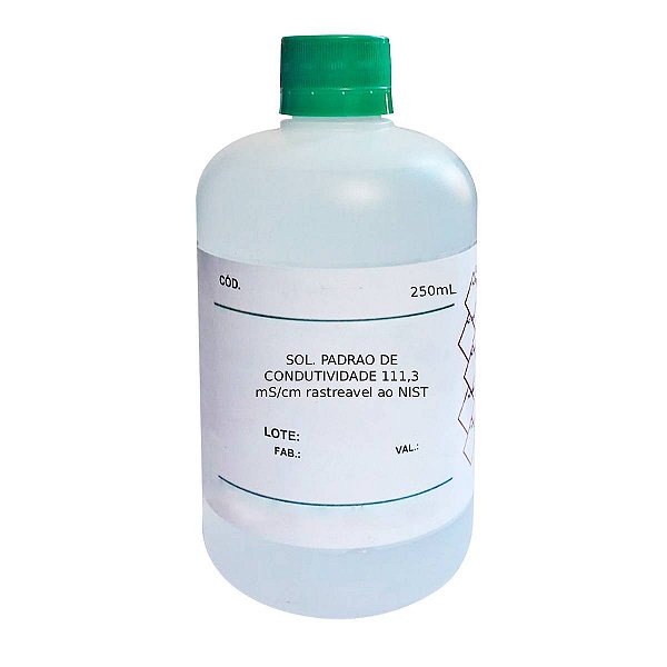 Solução Padrão de Condutividade 111,3 mS/cm Rastreável ao NIST 250mL