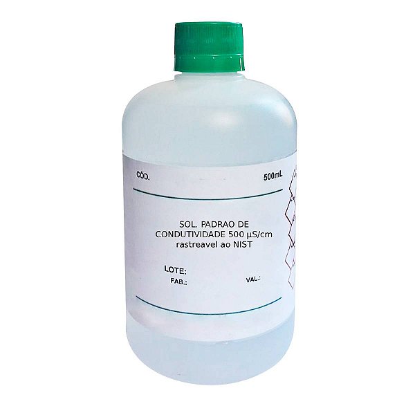 Solução Padrão de Condutividade 500 µS/cm rastreável ao NIST 500mL