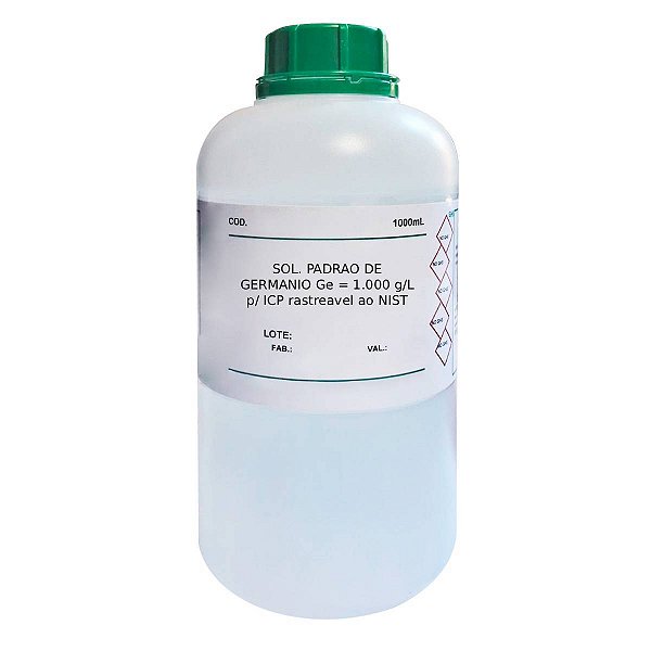 Solução Padrão Germânio Ge = 1,000 g/L para ICP rastreável NIST 1000mL