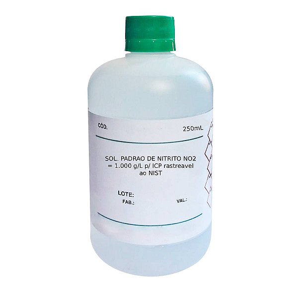 Solução Padrão de Nitrito NO2 = 1.000 g/L p/ ICP rastreável NIST 250mL