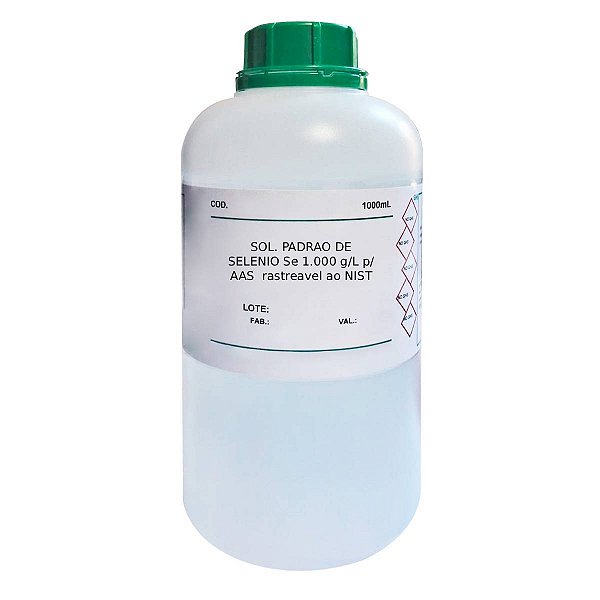 Solução Padrão de Selênio Se 1.000 g/L p/ AAS rastreável ao NIST 1000mL