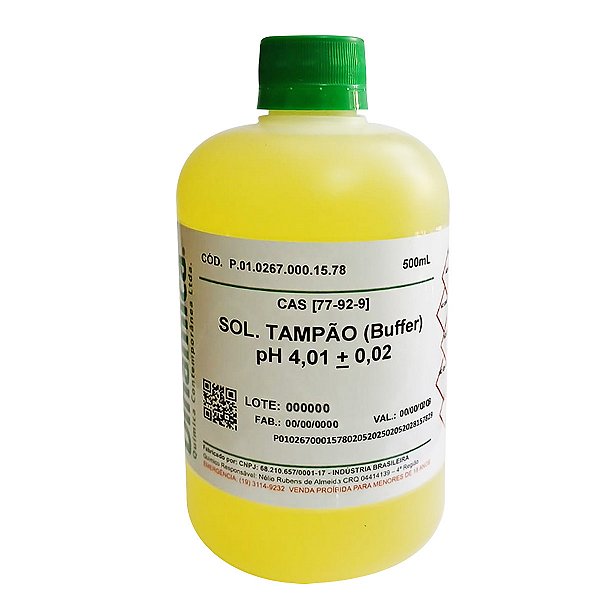 Solução Tampão (Buffer) pH 4,01 500mL