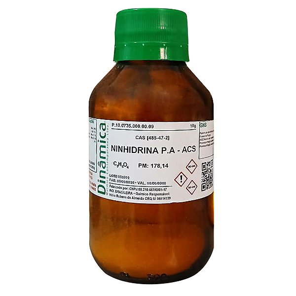 Ninhidrina PA ACS 10g Para Laboratório