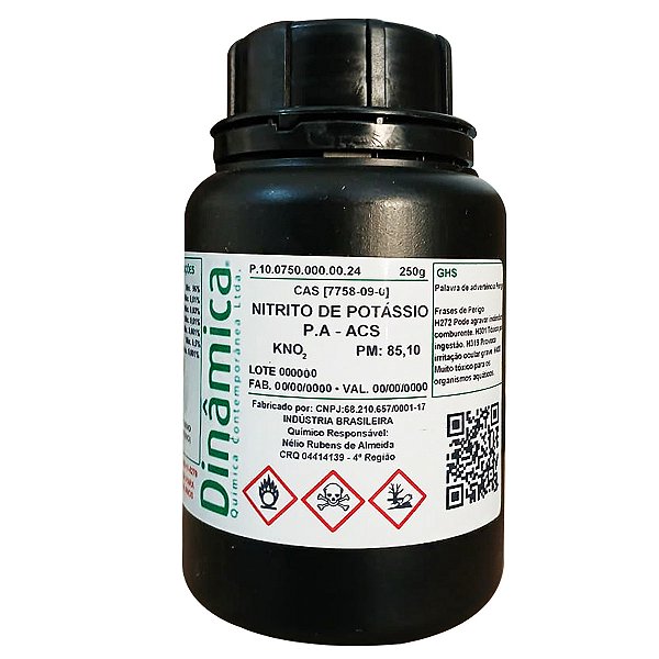 Nitrito de Potassio PA ACS 250g Para Laboratório