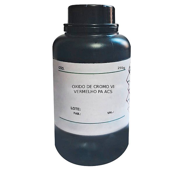 Oxido De Cromo VI Vermelho PA ACS 250g Para Laboratório