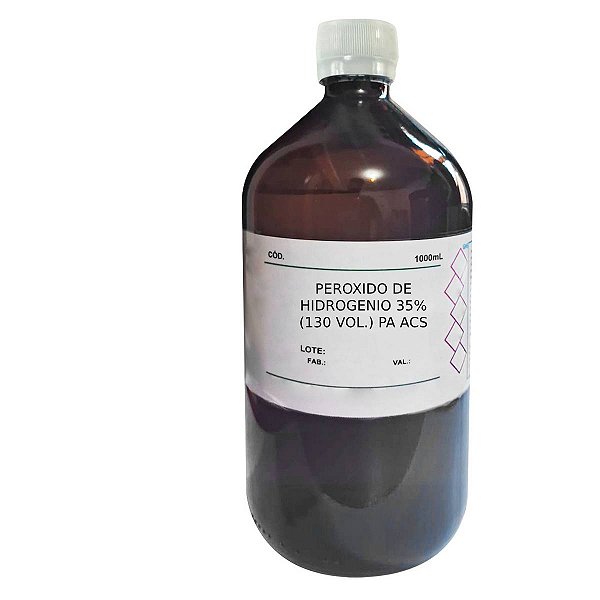 Peroxido De Hidrogenio 35% (130 Vol.) PA ACS 1000mL Para Laboratório