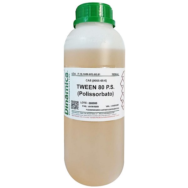 Tween 80 PS (Polissorbato) 1000mL Para Laboratório