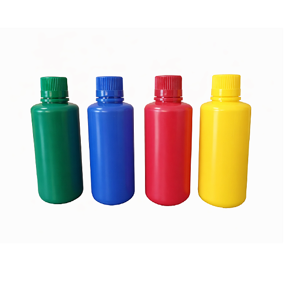 Frasco Colorido em PE 500 mL com Tampa Rosca Nalgon
