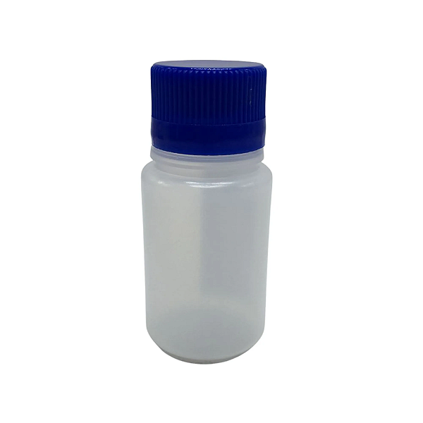 Frasco PE 125mL com Tampa Rosca Azul (Sem Graduação)