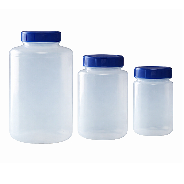 Frasco PP Boca Larga 500mL Autoclavável Azul