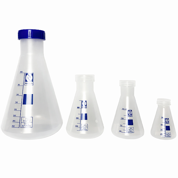 Erlenmeyer PP Autoclavável 500 mL com Tampa Rosca