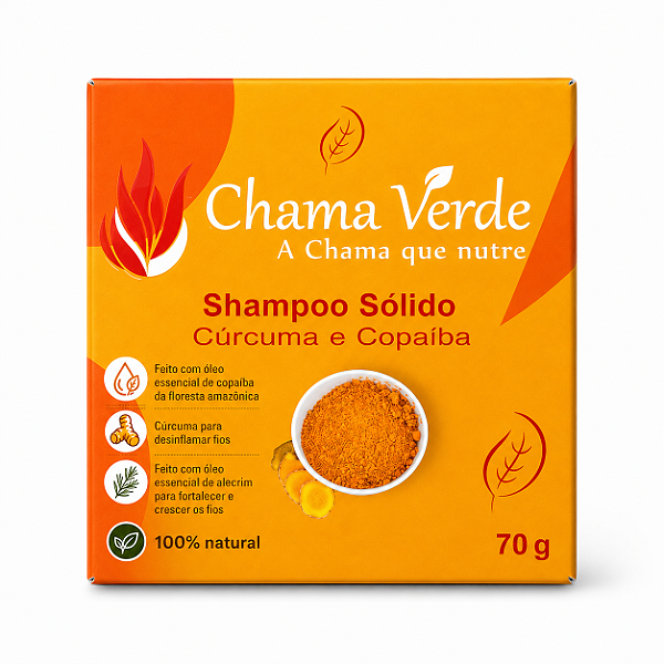Shampoo em Barra Cúrcuma e Copaíba