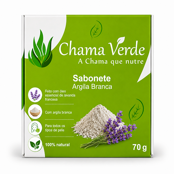 Sabonete de Argila Branca 100% Natural