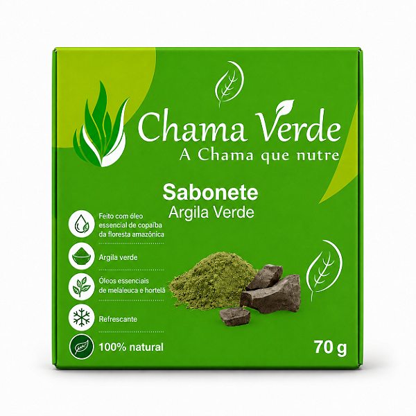Sabonete de Argila Verde 100% Natural