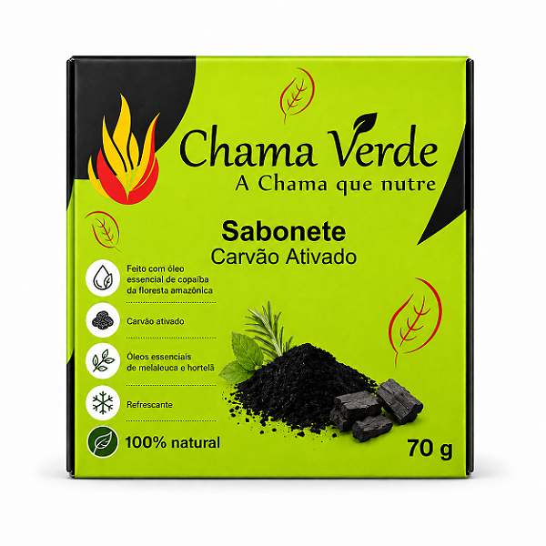 Sabonete de Carvão Ativado 100% Natural