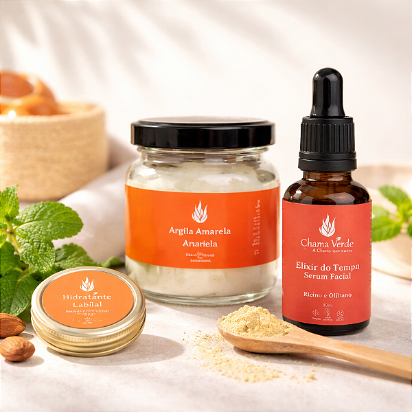 Kit Skin Care Sérum, Lip Balm e Argila