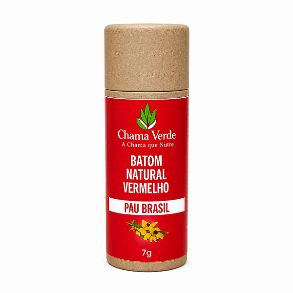 Batom Vermelho Pau Brasil Natural e Vegano