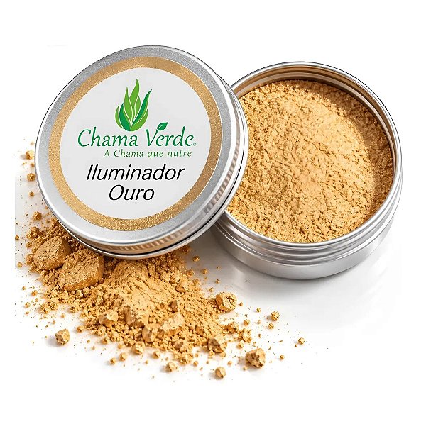Sombra Iluminador Blush 3 em 1 Ouro Natural e Vegana