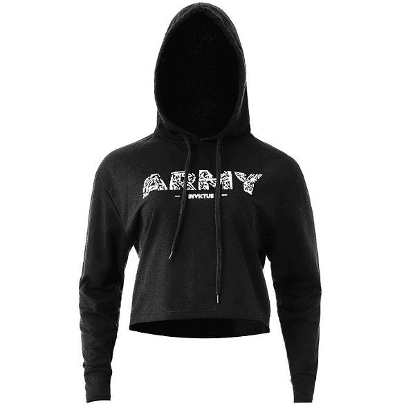 CROPPED DE MOLETINHO INVICTUS CALIBER PRETO M