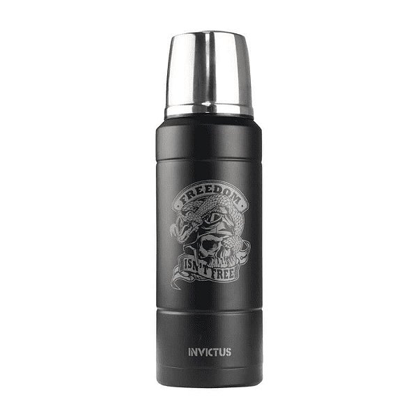 GARRAFA TÉRMICA INVICTUS BATTALION PRETO 1L