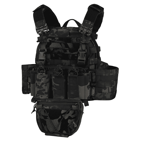 COLETE VEST ARC TACTICAL PLATE CARRIER BLACK MULTICAM WOSPORT