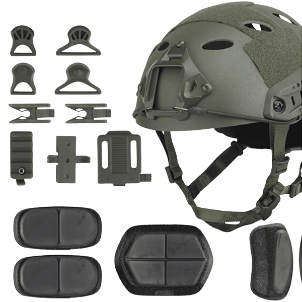 HELMET FAST SANDBLASTED VERSION GRANDE OD GREEN WOSPORT