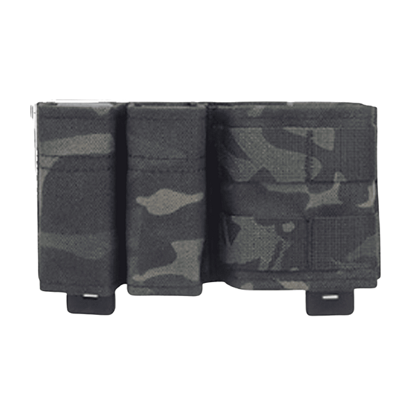 MAGAZINE POUCH 5.56 & 9MM DOUBLE SHORT BLACK MULTICAM
