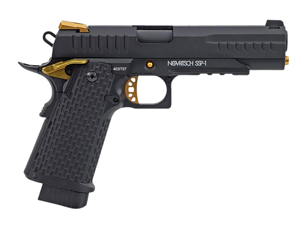 NOVRITSCH GBB SSP1 BLOWBACK AIRSOFT PISTOL BLACK COMBO
