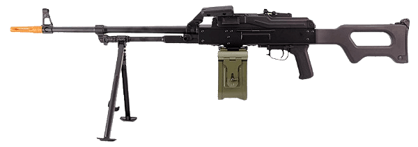 A&K AEG PKM SQUAD AUTOMATIC WEAPON AIRSOFT MACHINE GUN BLACK