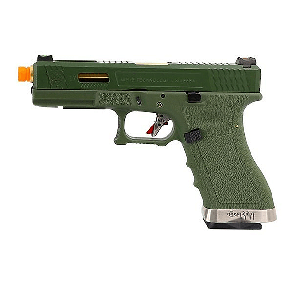 WE GBB G17 T11 BLOWBACK AIRSOFT PISTOL OD GREEN