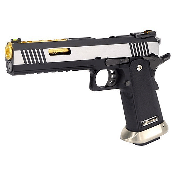 WE GBB HI-CAPA 6" IREX COMPETITION FULL-AUTO BLOWBACK AIRSOFT PISTOL DUAL TONE / GOLD